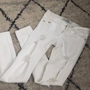 White denim jeans
